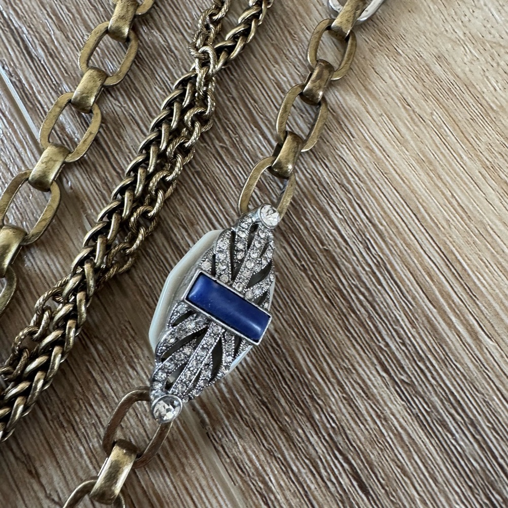 Chloe + Isabel Blue and Gold Necklace - Picture 3 of 3